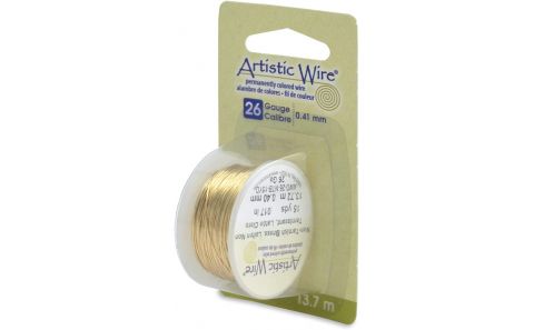 Craft Wire by 'Artistic Wire' 26 gauge 13.7 mtrs GOLD